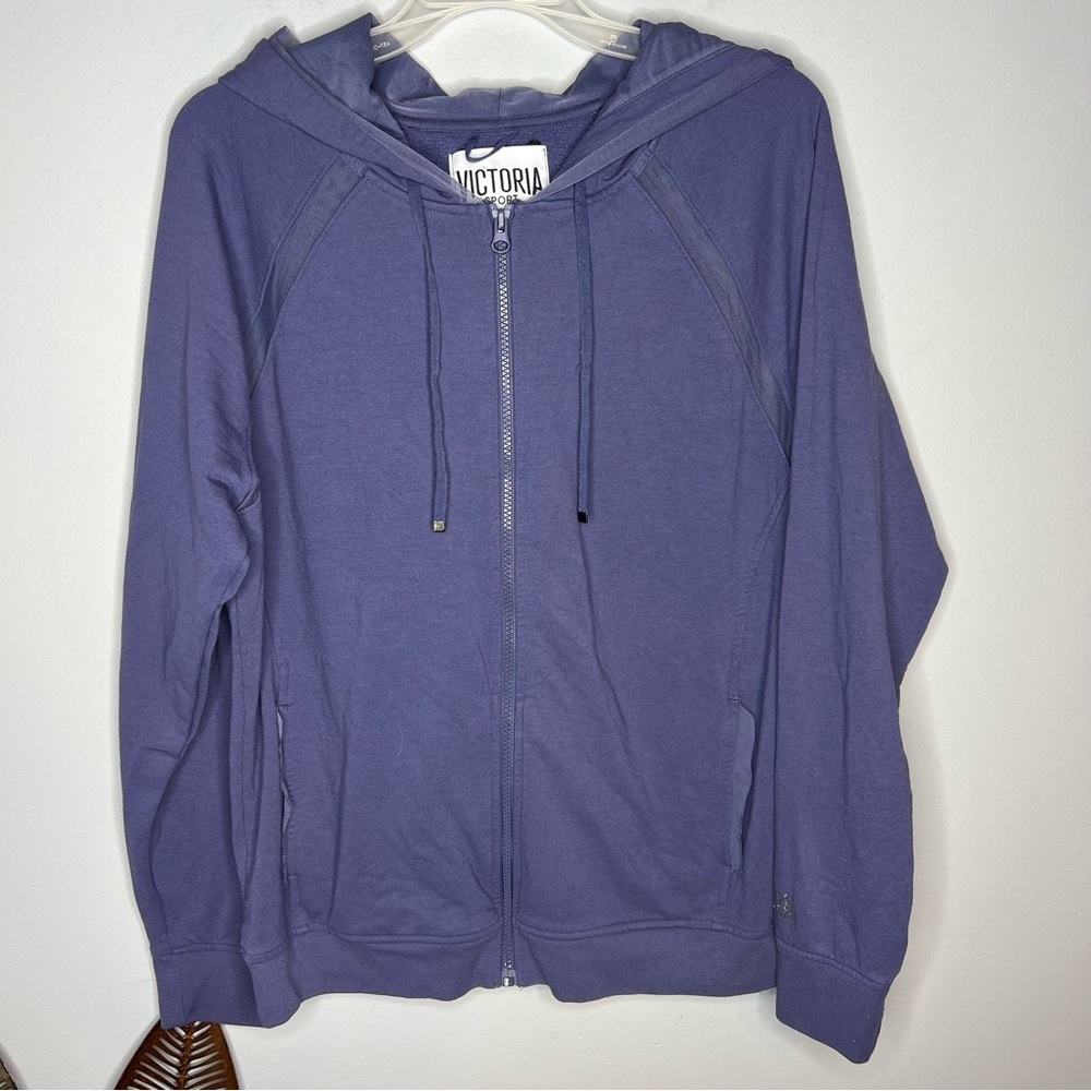 Victoria Sport Purple Zip Up Hooded Jacket Y2K